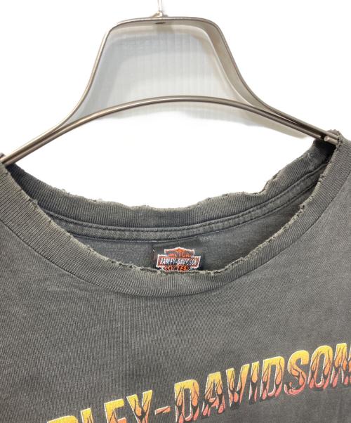 HARLEY-DAVIDSON（ハーレーダビッドソン）HARLEY-DAVIDSON (ハーレーダビッドソン) ロゴプリントTシャツ ブラック サイズ:Lの古着・服飾アイテム