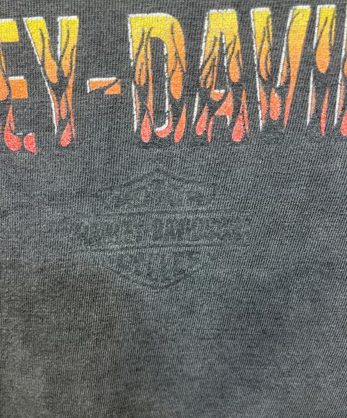 HARLEY-DAVIDSON（ハーレーダビッドソン）HARLEY-DAVIDSON (ハーレーダビッドソン) ロゴプリントTシャツ ブラック サイズ:Lの古着・服飾アイテム