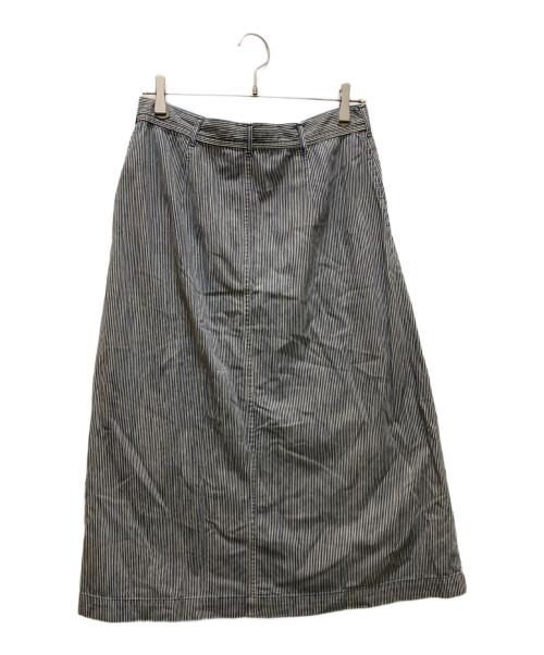 45R（フォーティファイブ・アール）45R (フォーティファイブ・アール) ヒッコリースカート ホワイト×インディゴ サイズ:34の古着・服飾アイテム