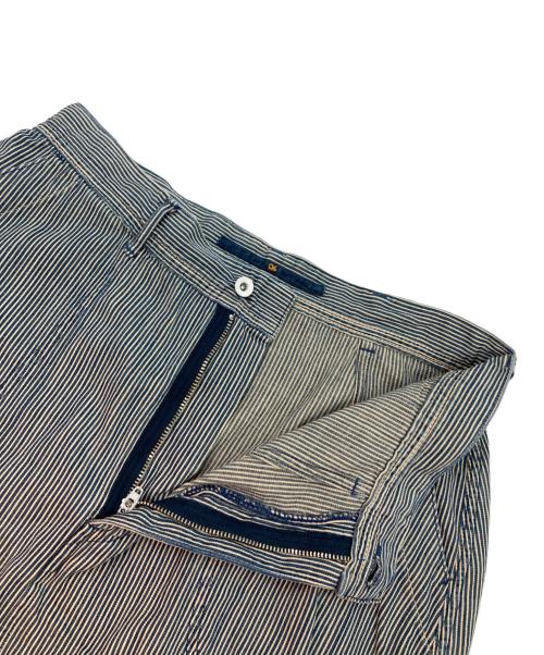 45R（フォーティファイブ・アール）45R (フォーティファイブ・アール) ヒッコリースカート ホワイト×インディゴ サイズ:34の古着・服飾アイテム