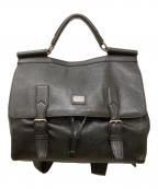 DOLCE & GABBANAドルチェ＆ガッバーナ）の古着「SICILY 2WAY TRAVEL BAG/シシリー2ウェイトラベルバッグ」｜ブラック