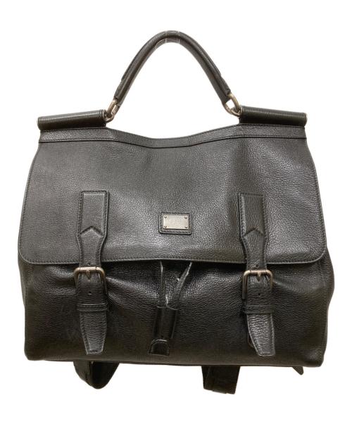 DOLCE & GABBANA（ドルチェ＆ガッバーナ）DOLCE & GABBANA (ドルチェ＆ガッバーナ) SICILY 2WAY TRAVEL BAG/シシリー2ウェイトラベルバッグ ブラックの古着・服飾アイテム