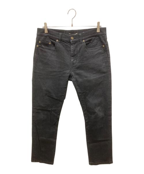 Saint Laurent Paris（サンローランパリ）Saint Laurent Paris (サンローランパリ) スキニーブラックデニムパンツ ブラック サイズ:32の古着・服飾アイテム
