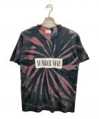 NUMBER (N)INEナンバーナイン）の古着「スパイラルタイダイＴシャツ」｜ネイビー