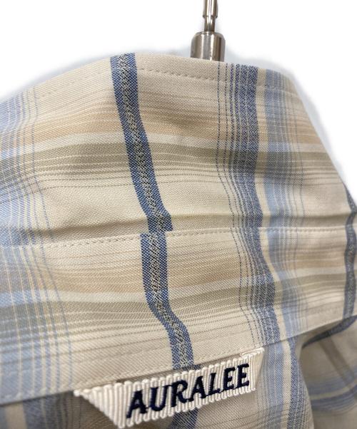 AURALEE（オーラリー）AURALEE (オーラリー) SUPER LIGHT WOOL CHECK SHIRT/スーパーライトウールチェックシャツ ベージュ サイズ:3の古着・服飾アイテム
