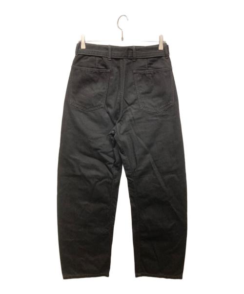 LEMAIRE（ルメール）LEMAIRE (ルメール) TWISTED BELTED PANTS/ツイステッドベルテッドデニムパンツ ブラック サイズ:XSの古着・服飾アイテム