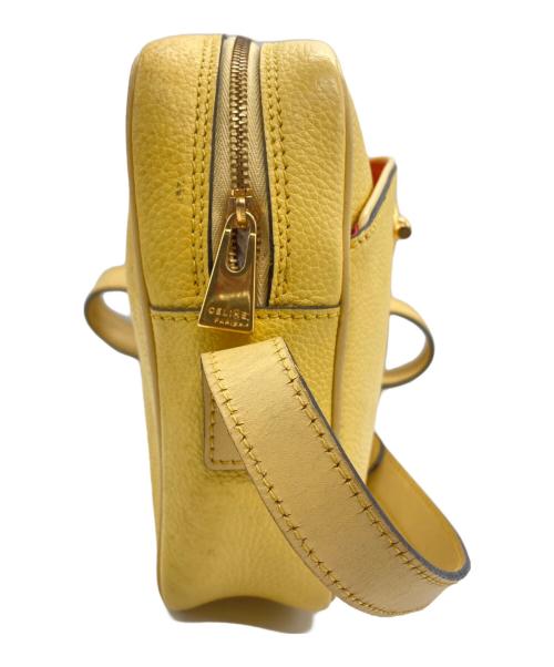 CELINE（セリーヌ）CELINE (セリーヌ) サークルロゴプレートレザーショルダーバッグ イエローの古着・服飾アイテム