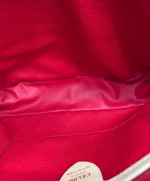 CELINE（セリーヌ）CELINE (セリーヌ) サークルロゴプレートレザーショルダーバッグ イエローの古着・服飾アイテム