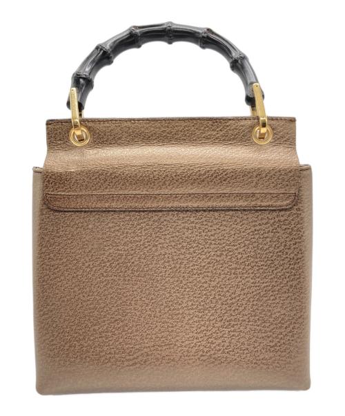 GUCCI（グッチ）GUCCI (グッチ) バンブーワンハンドルバッグ ブロンズの古着・服飾アイテム