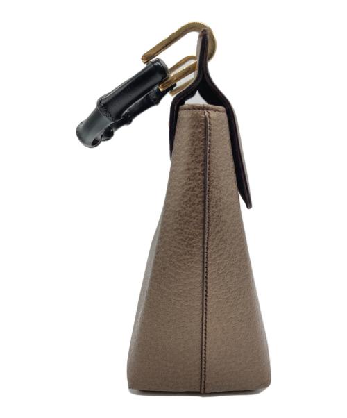 GUCCI（グッチ）GUCCI (グッチ) バンブーワンハンドルバッグ ブロンズの古着・服飾アイテム