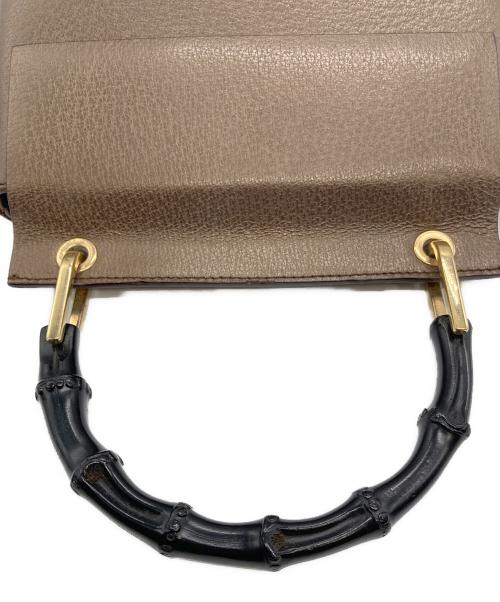 GUCCI（グッチ）GUCCI (グッチ) バンブーワンハンドルバッグ ブロンズの古着・服飾アイテム