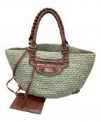 BALENCIAGAバレンシアガ）の古着「ラフィアバッグ」｜グリーン