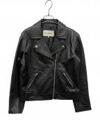 RAY BEAMSレイ ビームス）の古着「ラムレザーダブル ライダースブルゾン」｜ブラック