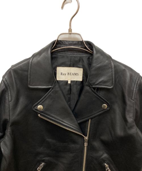 RAY BEAMS（レイ ビームス）RAY BEAMS (レイ ビームス) ラムレザーダブル ライダースブルゾン ブラック サイズ:1の古着・服飾アイテム