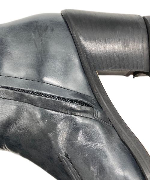 UNTISHOLD（アンチショルド）UNTISHOLD (アンチショルド) サイドジップスクエアトゥブーツ ネイビー サイズ:36の古着・服飾アイテム