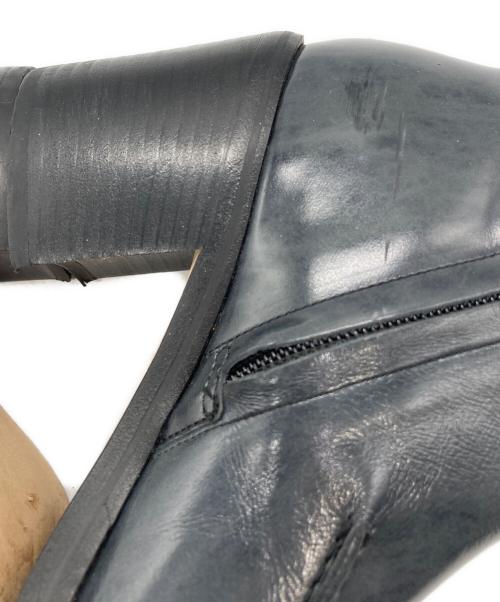 UNTISHOLD（アンチショルド）UNTISHOLD (アンチショルド) サイドジップスクエアトゥブーツ ネイビー サイズ:36の古着・服飾アイテム