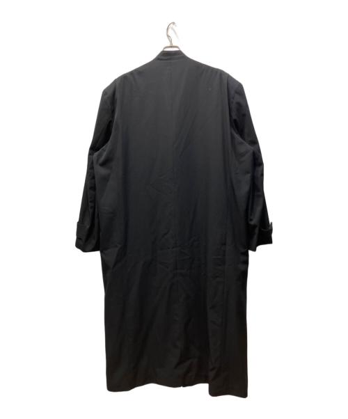 Yohji Yamamoto pour homme（ヨウジヤマモト プールオム）Yohji Yamamoto pour homme (ヨウジヤマモト プールオム) 80-90s丸文字ロゴ立ち襟スーパーロングコート ブラック サイズ:Mの古着・服飾アイテム