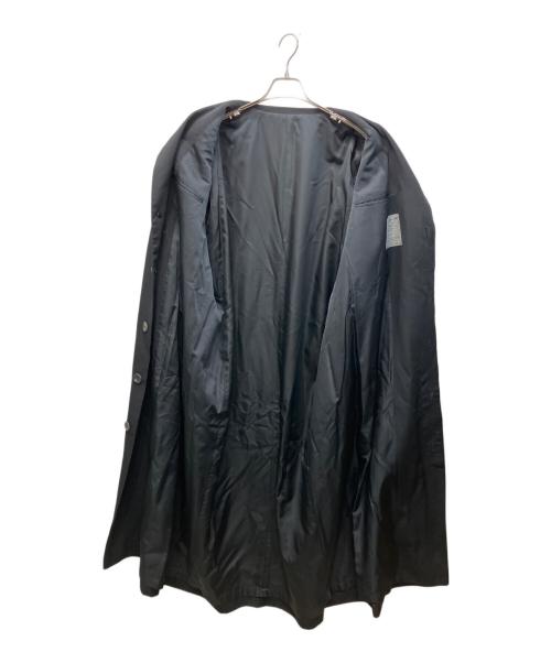 Yohji Yamamoto pour homme（ヨウジヤマモト プールオム）Yohji Yamamoto pour homme (ヨウジヤマモト プールオム) 80-90s丸文字ロゴ立ち襟スーパーロングコート ブラック サイズ:Mの古着・服飾アイテム