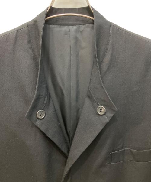 Yohji Yamamoto pour homme（ヨウジヤマモト プールオム）Yohji Yamamoto pour homme (ヨウジヤマモト プールオム) 80-90s丸文字ロゴ立ち襟スーパーロングコート ブラック サイズ:Mの古着・服飾アイテム