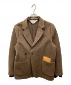 SUNSEAサンシー）の古着「CUT OFF MELTON JACKET/カットオフメルトンジャケット」｜ブラウン