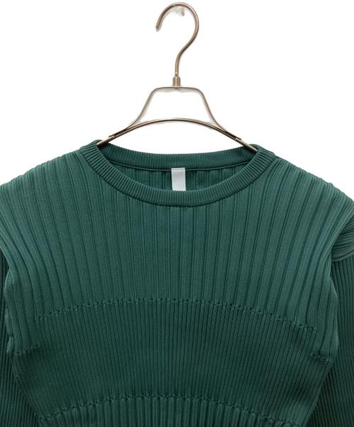 CFCL（シーエフシーエル）CFCL (シーエフシーエル) ロングスリーブプリーツカットソー グリーン サイズ:3の古着・服飾アイテム