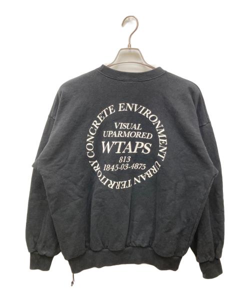WTAPS（ダブルタップス）WTAPS (ダブルタップス) クルーネックスウェット ブラック サイズ:02の古着・服飾アイテム
