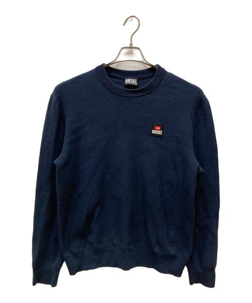 DIESEL（ディーゼル）DIESEL (ディーゼル) クルーネックニット ネイビー サイズ:Mの古着・服飾アイテム