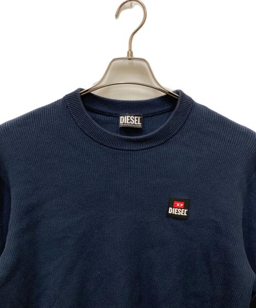 DIESEL（ディーゼル）DIESEL (ディーゼル) クルーネックニット ネイビー サイズ:Mの古着・服飾アイテム
