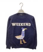 WEEKEND Max Maraウィークエンド マックスマーラ）の古着「OMBROSA  アルパカ ウール ニット」｜ネイビー