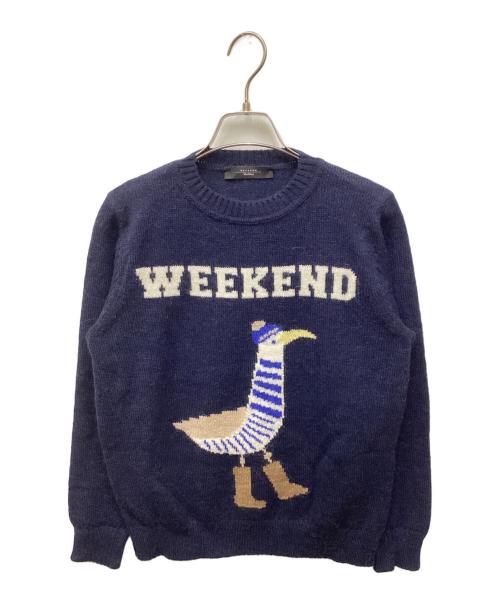 WEEKEND Max Mara（ウィークエンド マックスマーラ）Weekend Max Mara (ウィークエンド マックスマーラ) OMBROSA  アルパカ ウール ニット ネイビー サイズ:Sの古着・服飾アイテム