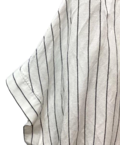 JOURNAL STANDARD（ジャーナルスタンダード）JOURNAL STANDARD (ジャーナルスタンダード) レーヨン麻ノーカラースキッパーブラウス ホワイト サイズ:FREEの古着・服飾アイテム