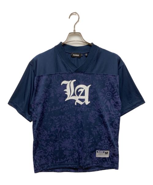 X-LARGE（エクストララージ）X-LARGE (エクストララージ) OLD ENGLISH FOOTBALL JERSEY/オールドイングリッシュフットボールジャージ ネイビー サイズ:Mの古着・服飾アイテム