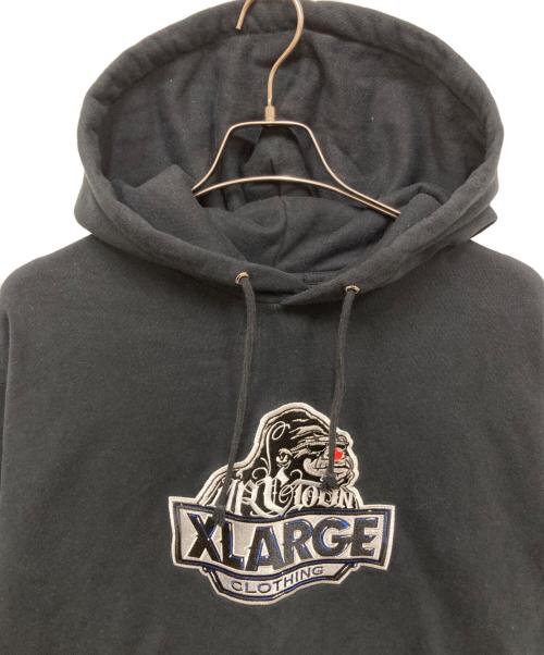 X-LARGE（エクストララージ）X-LARGE (エクストララージ) mister cartoon (ミスター・カートゥーン) PULLOVER HOODED SWEAT SHIRT/プルオーバーフーデットスウェットシャツ ブラック サイズ:Lの古着・服飾アイテム
