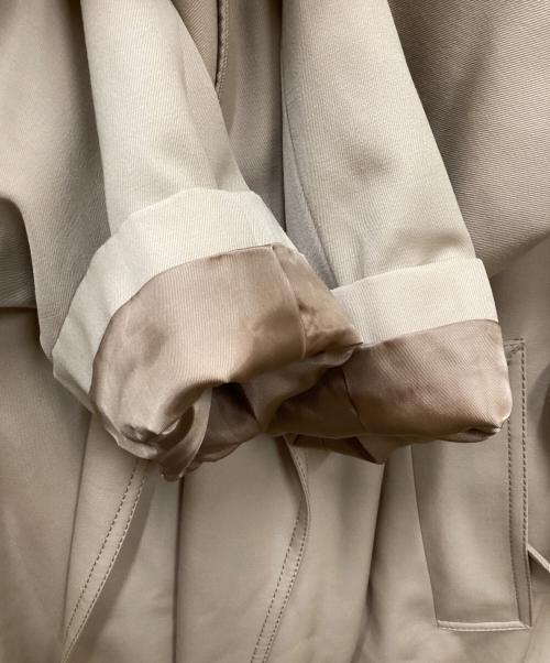 BALLSEY（ボールジィ）BALLSEY (ボールジィ) ウールギャバジンガウンコート ベージュ サイズ:34の古着・服飾アイテム