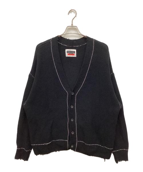 MAISON SPECIAL（メゾンスペシャル）MAISON SPECIAL (メゾンスペシャル) クラッシュ カーディガン ブラック サイズ:01の古着・服飾アイテム