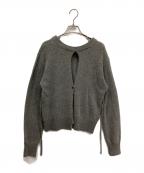 CLANEクラネ）の古着「W FACE CENTER SLIT KNIT TOPS(ダブルフェイスセンタースリットニットトップス)」｜グレー
