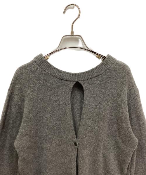 CLANE（クラネ）CLANE (クラネ) W FACE CENTER SLIT KNIT TOPS(ダブルフェイスセンタースリットニットトップス) グレー サイズ:2の古着・服飾アイテム