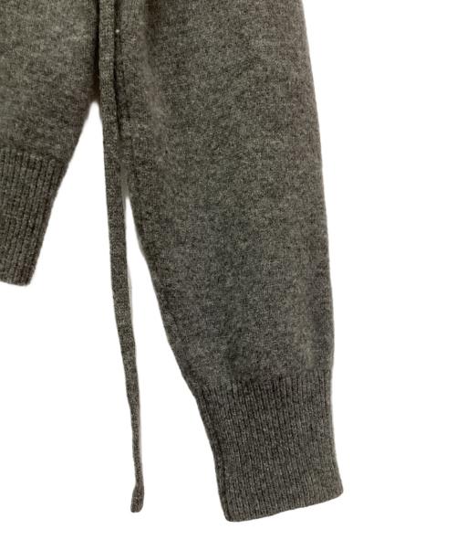 CLANE（クラネ）CLANE (クラネ) W FACE CENTER SLIT KNIT TOPS(ダブルフェイスセンタースリットニットトップス) グレー サイズ:2の古着・服飾アイテム