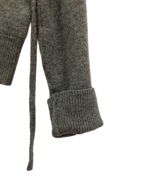 CLANE（クラネ）CLANE (クラネ) W FACE CENTER SLIT KNIT TOPS(ダブルフェイスセンタースリットニットトップス) グレー サイズ:2の古着・服飾アイテム