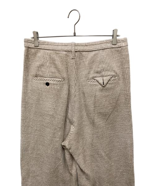 ANCELLM（アンセルム）ANCELLM (アンセルム) CUT STRIPE EASY SLACKS/カットストライプイージースラックス ベージュ サイズ:2の古着・服飾アイテム