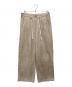 ANCELLM（アンセルム）の古着「CUT STRIPE EASY SLACKS/カットストライプイージースラックス」｜ベージュ