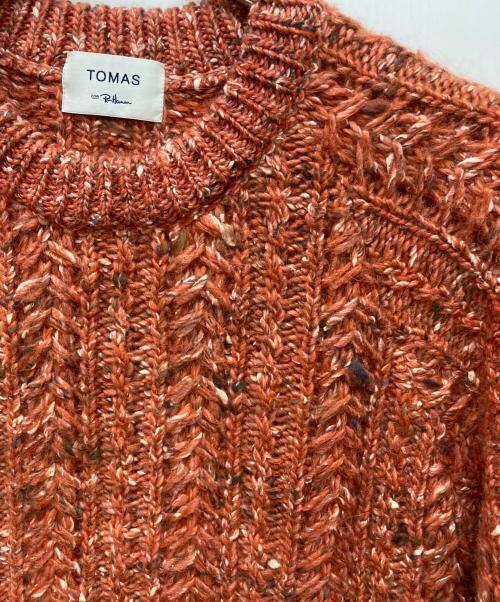 TOMAS（トーマス）TOMAS (トーマス) Ron Herman (ロンハーマン) シルク混別注ケーブルニット レッド サイズ:Mの古着・服飾アイテム