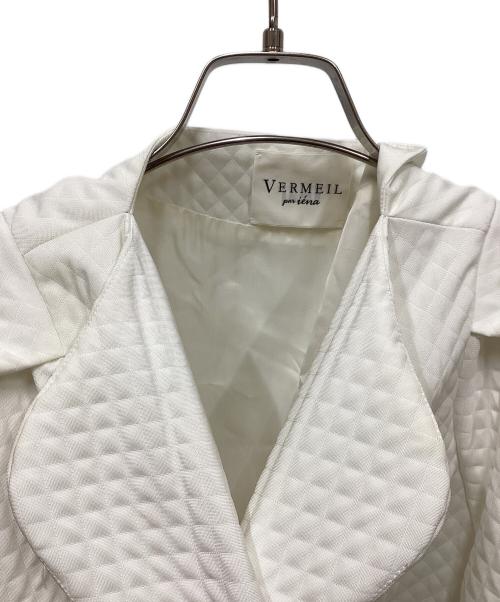 VERMEIL par iena（ヴェルメイユ パー イエナ）VERMEIL par iena (ヴェルメイユ パー イエナ) フクレジャガードパフスリーブコート ホワイト サイズ:36の古着・服飾アイテム