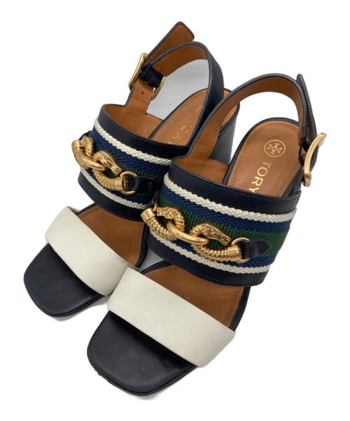 TORY BURCH（トリーバーチ）TORY BURCH (トリーバーチ) サンダル ネイビー サイズ:7Mの古着・服飾アイテム