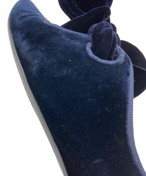 TORY BURCH（トリーバーチ）TORY BURCH (トリーバーチ) ベロアリボンパンプス ネイビー サイズ:7 1/2の古着・服飾アイテム