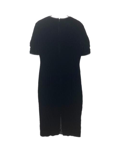 Max Mara Studio（マックスマーラ ストゥディオ）MAX MARA STUDIO (マックスマーラ ストゥディオ) ベロアワンピース ブラック サイズ:38の古着・服飾アイテム