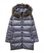 DUVETICAデュベティカ）の古着「KAPPAラクーンファーダウンコート」｜ネイビー