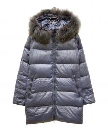 DUVETICA（デュベティカ）の古着「KAPPAラクーンファーダウンコート」｜ネイビー