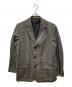 MARGARET HOWELL（マーガレットハウエル）の古着「グレンチェックツイードウールジャケット」｜グレー