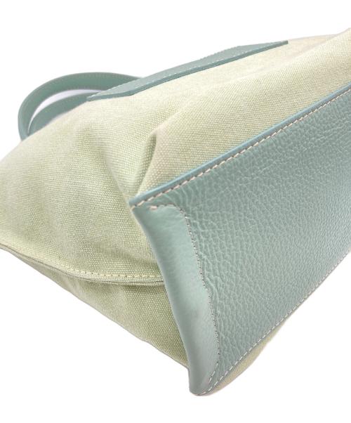 IACUCCI（イアクッチ）IACUCCI (イアクッチ) キャンバス×レザーハンドバッグ グリーンの古着・服飾アイテム